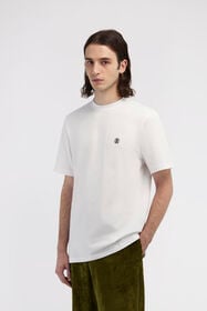 RC Weißes T-Shirt Mit Monogram RC Stickerei Weiß SRT61A-JD060