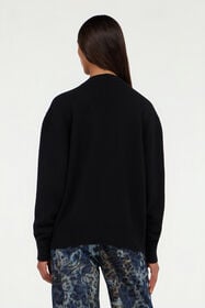 RC Black cardigan with Monogram Mirror Snake NERO VKM908-MQ013