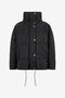 RC Schwarze Kurze Steppjacke mit Goldknopf RC Schwarze Kurze Steppjacke mit Goldknopf BLACK TOT40A-FT003