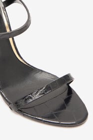 RC Sandali Slingback Effetto Coccodrillo Nero VKS022-PZ579