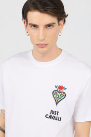 JC T-Shirt Bianca Con Logo Ricamato WHITE WFT067-WF097