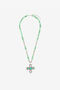 RC Collier de perles à pendentif croix ornementée RC Collier de perles à pendentif croix ornementée Argent RWG017-AM016
