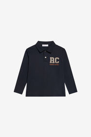 JU Navy Polo With Logo BLUE XJT60X-JD017