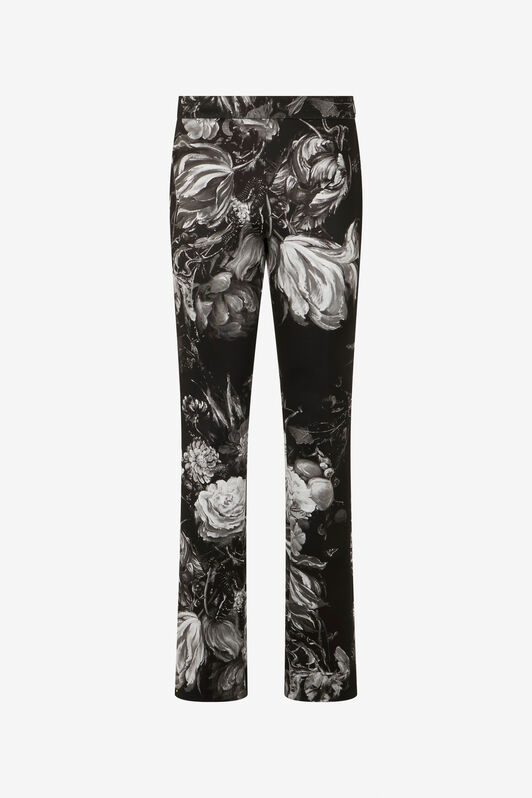 RC Fiammingo Flowers Print Trousers BLACK/GREY XWT208-NVT77