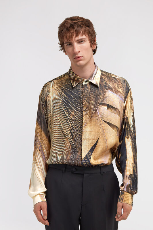 RC Oversized shirt with Savage print Brown SMT720-6DL73