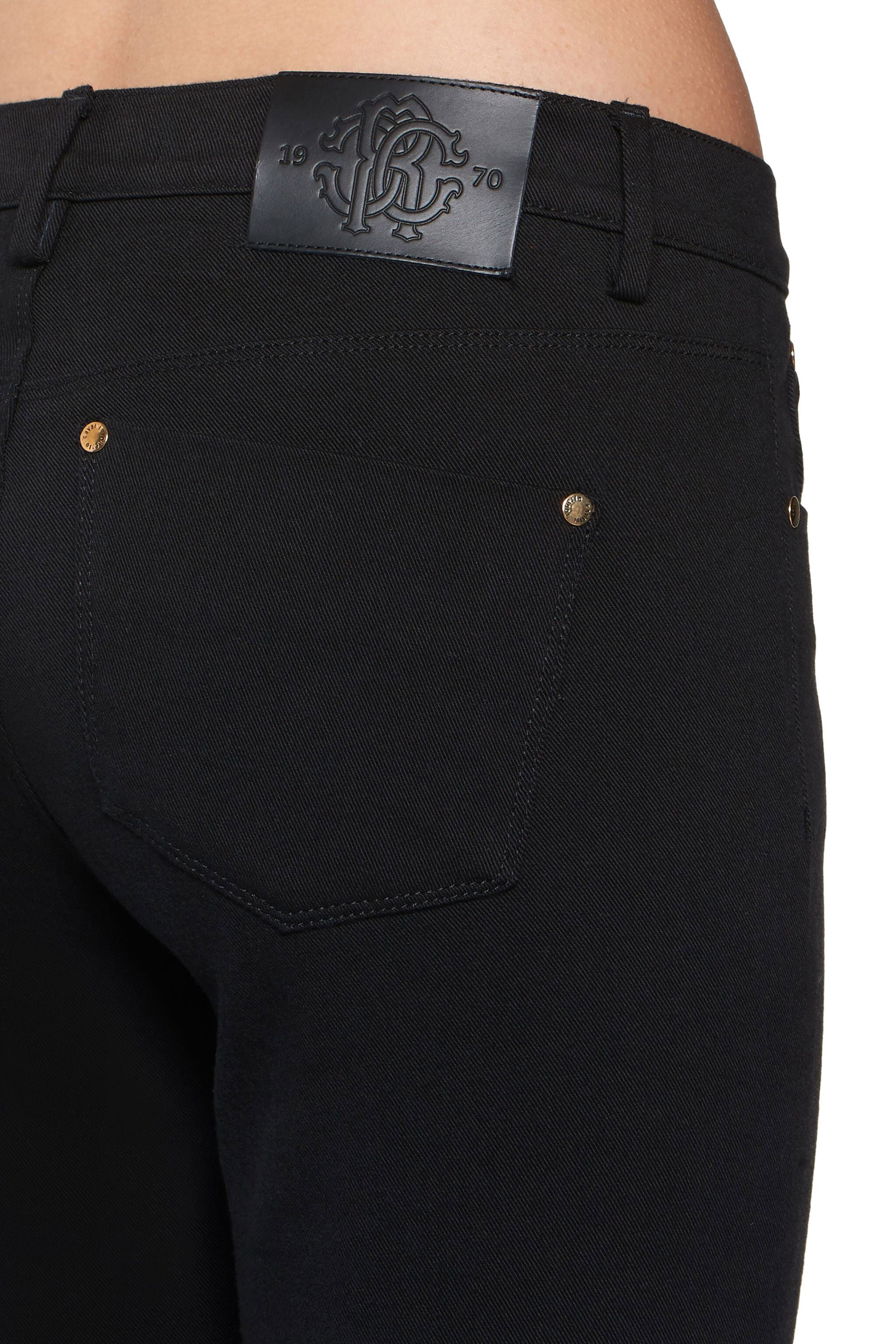 RC Mirror Snake Embroidery Jeans BLACK IQJ227-DE005