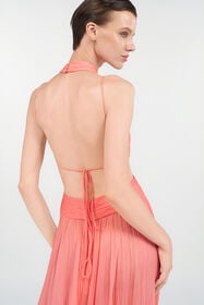 RC Long Silk Dress SALMON PINK WQT129-CQ002