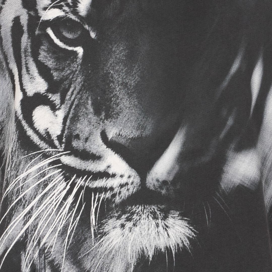 RC Tiger print T-shirt BLACK/WHITE OOT60H-JFO62