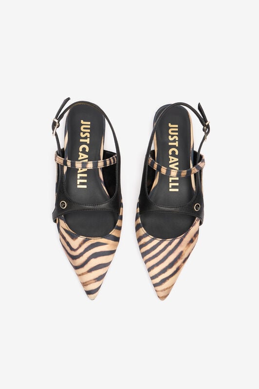 JC Flat Slingbacks With Tiger Skin Print JC Flat Slingbacks With Tiger Skin Print Light Brown UFS066-UF388