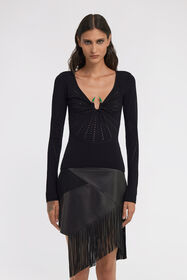 RC Long sleeve knit with Fang Black TKM610-MI009