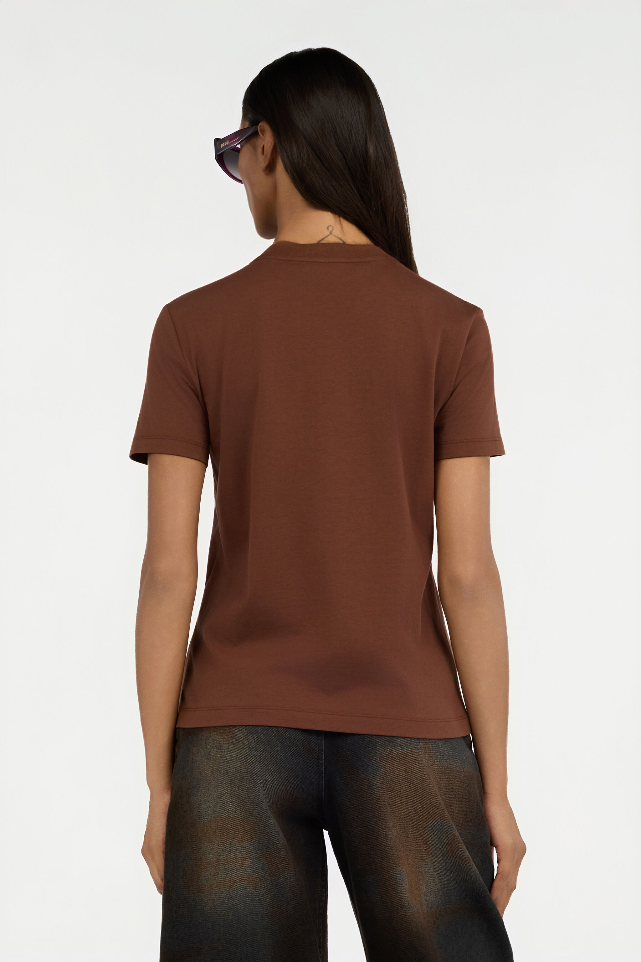 JC T-Shirt Marron JC T-Shirt Marron 747 BRUNETTE + 900 A VFT192-VF315