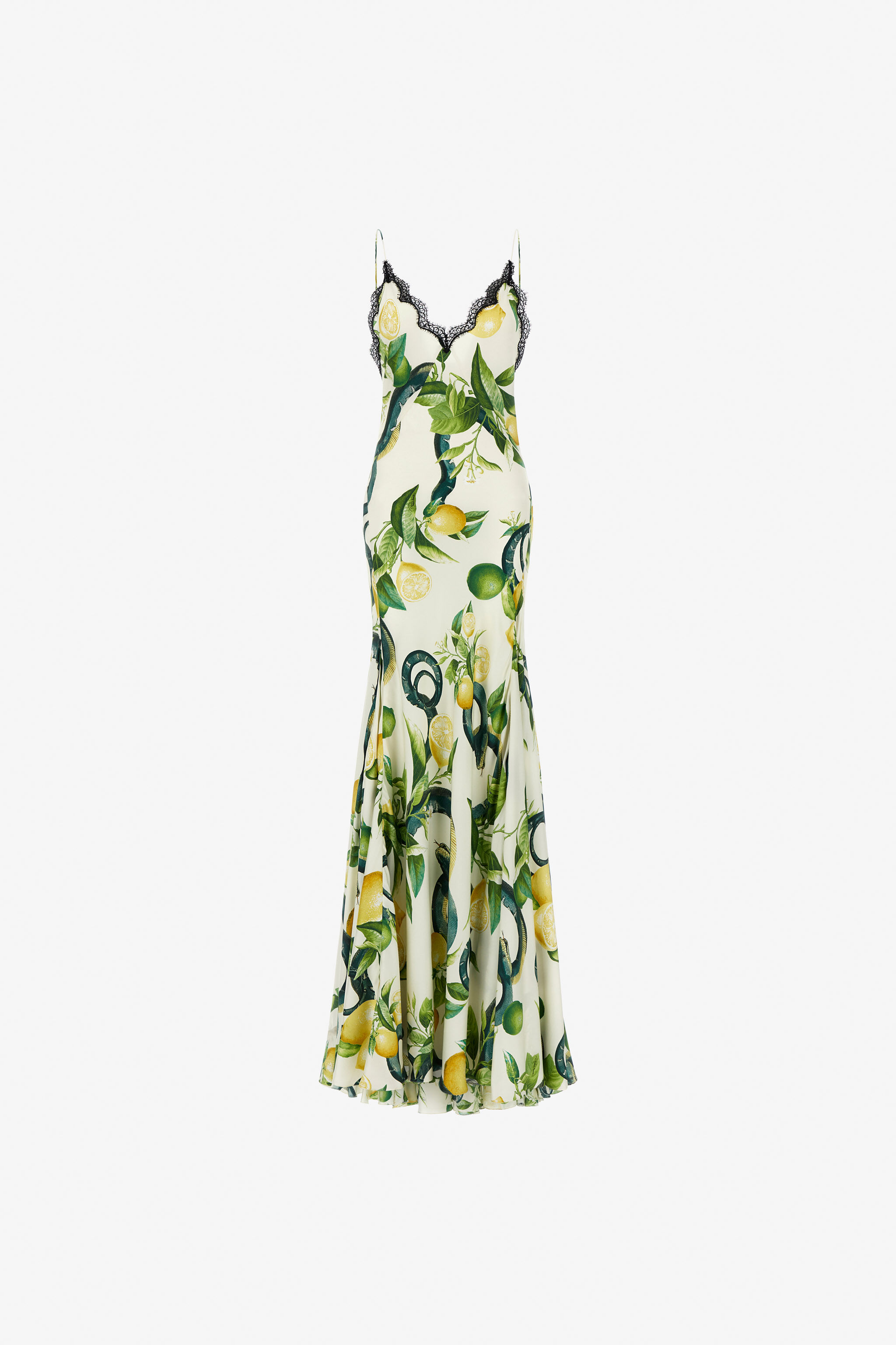 Dress Lemon print in Ivory for Women | Roberto Cavalli®