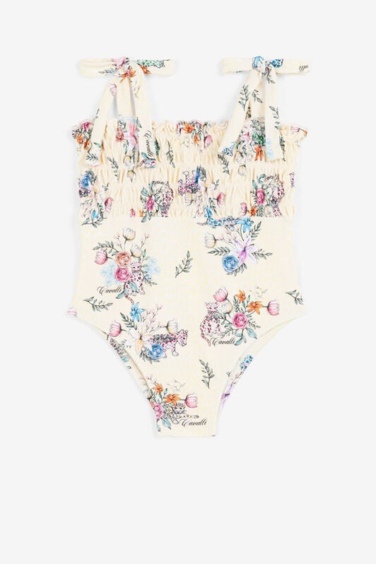 JU Jaguar And Flower-Print Swimsuit JU Jaguar And Flower-Print Swimsuit Yellow QJW001-HVF61