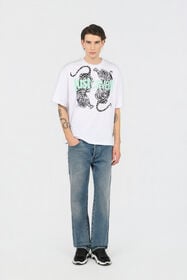 JC T-Shirt Bianca Con Grafica Tigri E Logo WHITE WFT059-WF089