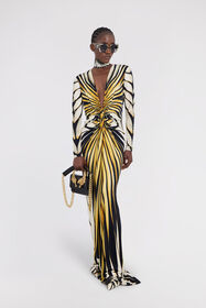 RC Vestido Maxi Estampado Ray Of Gold Oro TKT107-JRM33