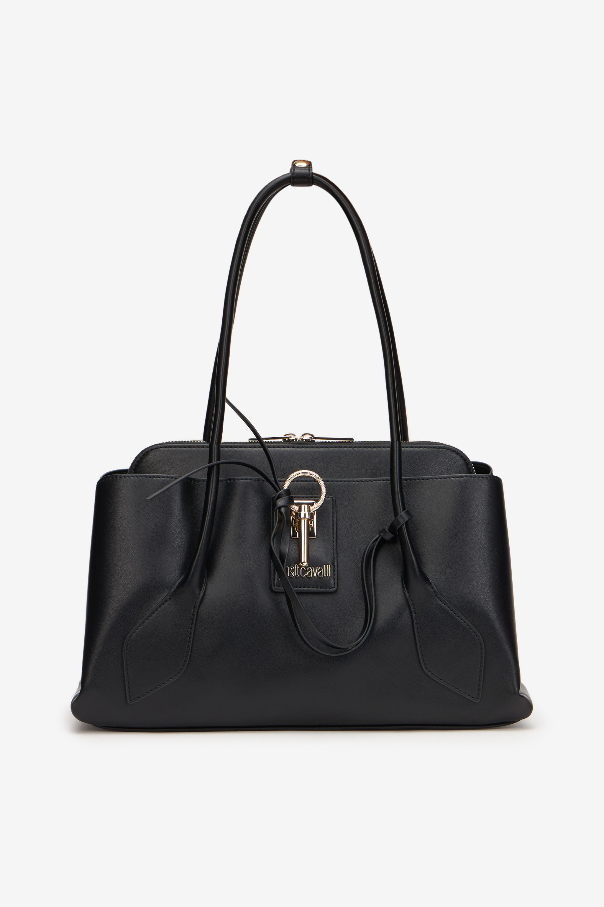 JC Shoulder Bag with Gold Details JC Shoulder Bag with Gold Details BLACK XFB059-XF495