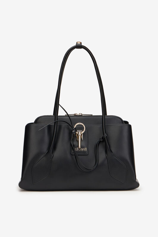 JC Shoulder Bag with Gold Details JC Shoulder Bag with Gold Details BLACK XFB059-XF495