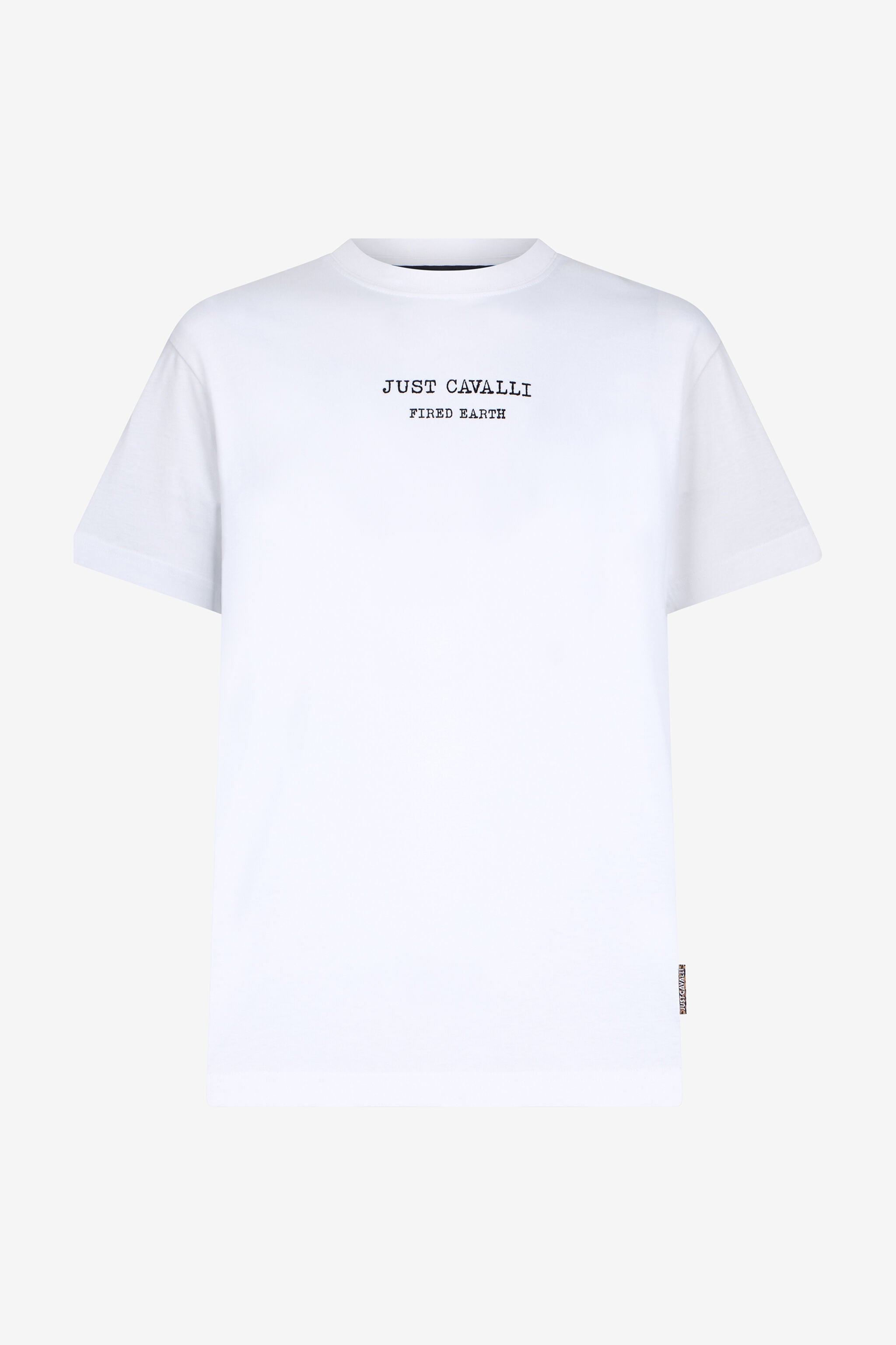 JC White T-Shirt With Fired Earth Print WHITE VFT057-VF101