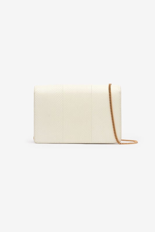 RC White Bag with Snake and Scale Motif RC White Bag with Snake and Scale Motif WHITE WWB001-PA001