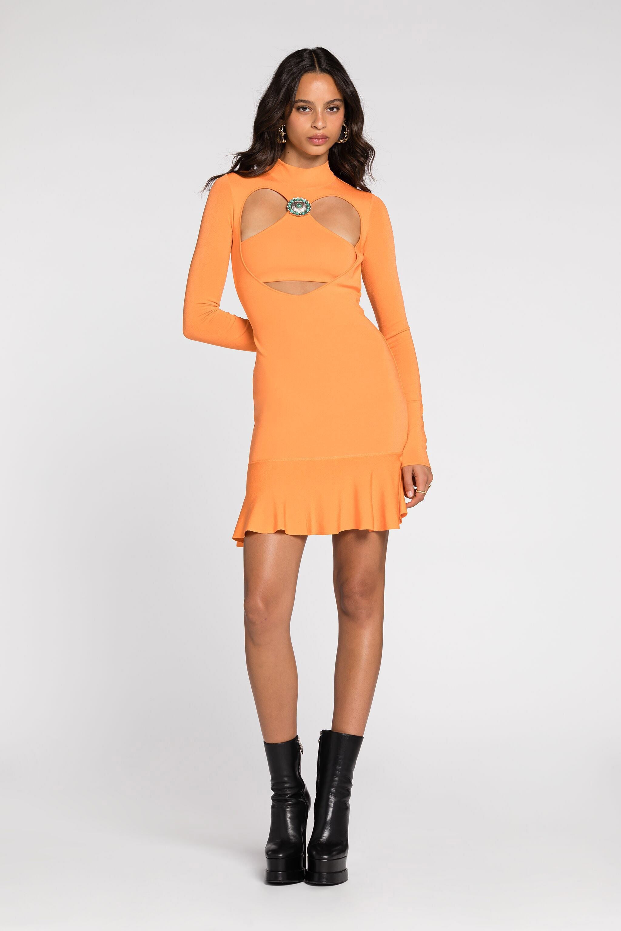 RC Mini-Kleid mit Cut-Out RC Mini-Kleid mit Cut-Out Orange RKM106-MG011