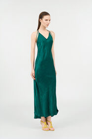 RC Seidenkleid mit Zebradruck in Smaragdgrün GREEN MALACHITE POT10A-2NQ88