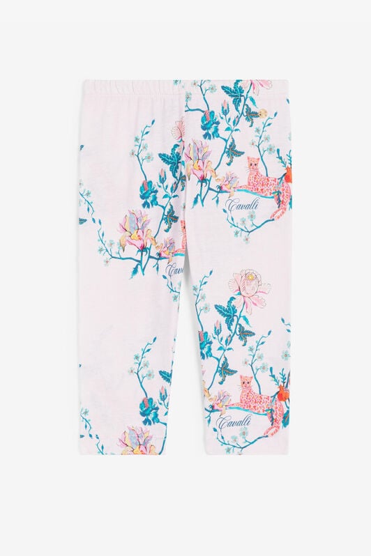 JU Leopard And Flower-Print Cotton Leggings JU Leopard And Flower-Print Cotton Leggings Pink RJT201-JFG81
