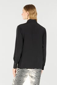 RC Camicia in seta ricamo zebrato Nero UKR709-SY001