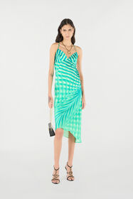 RC Asymmetric Dress With All-Over Print RC Asymmetric Dress With All-Over Print Light green UKT114-RYN47