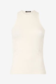 RC Tanktop Mit Perforiertem Motiv Zebra Elfenbein UKT613-MA001