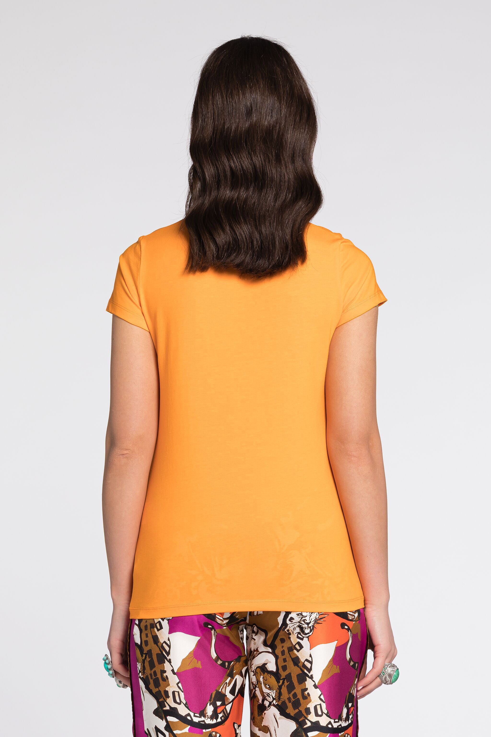 RC T-shirt à logo brodé Orange RKT60B-JD061