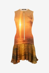 RC Vestido Corto Estampado Sunset Naranja UWT113-JMN97