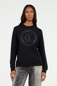 JC Cotton sweatshirt with jewel logo BLACK VFS015-VF339
