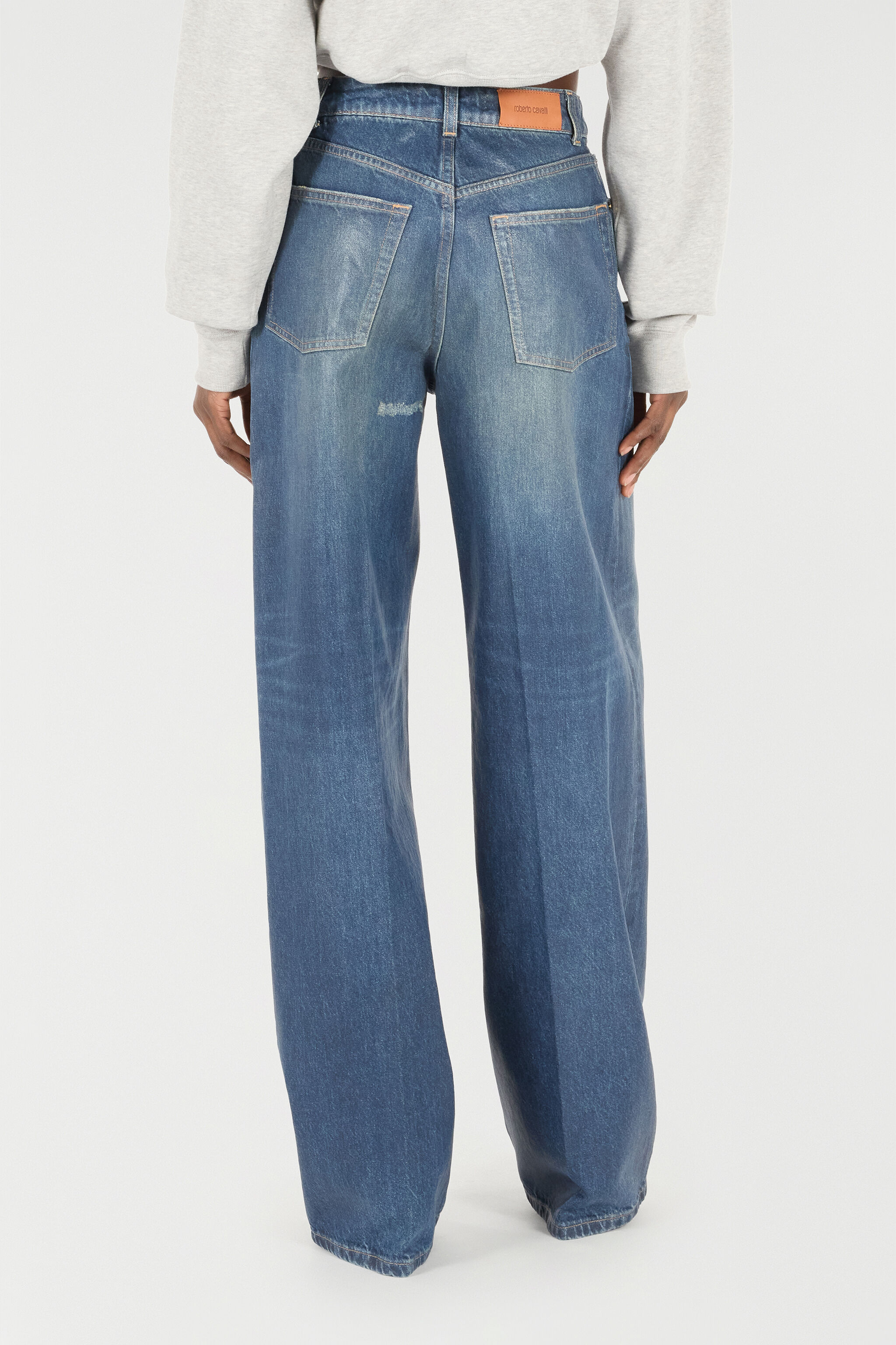RC Jeans With Mirror Snake Monogram Charm RC Jeans With Mirror Snake Monogram Charm Blue UKJ207-VT006