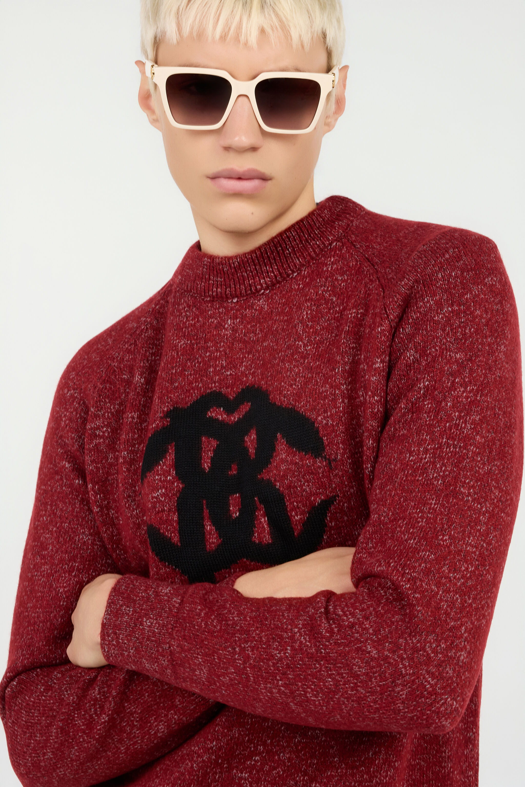 RC Sweater With Monogram RC RC Sweater With Monogram RC CABERNET ROM60E-FEC30