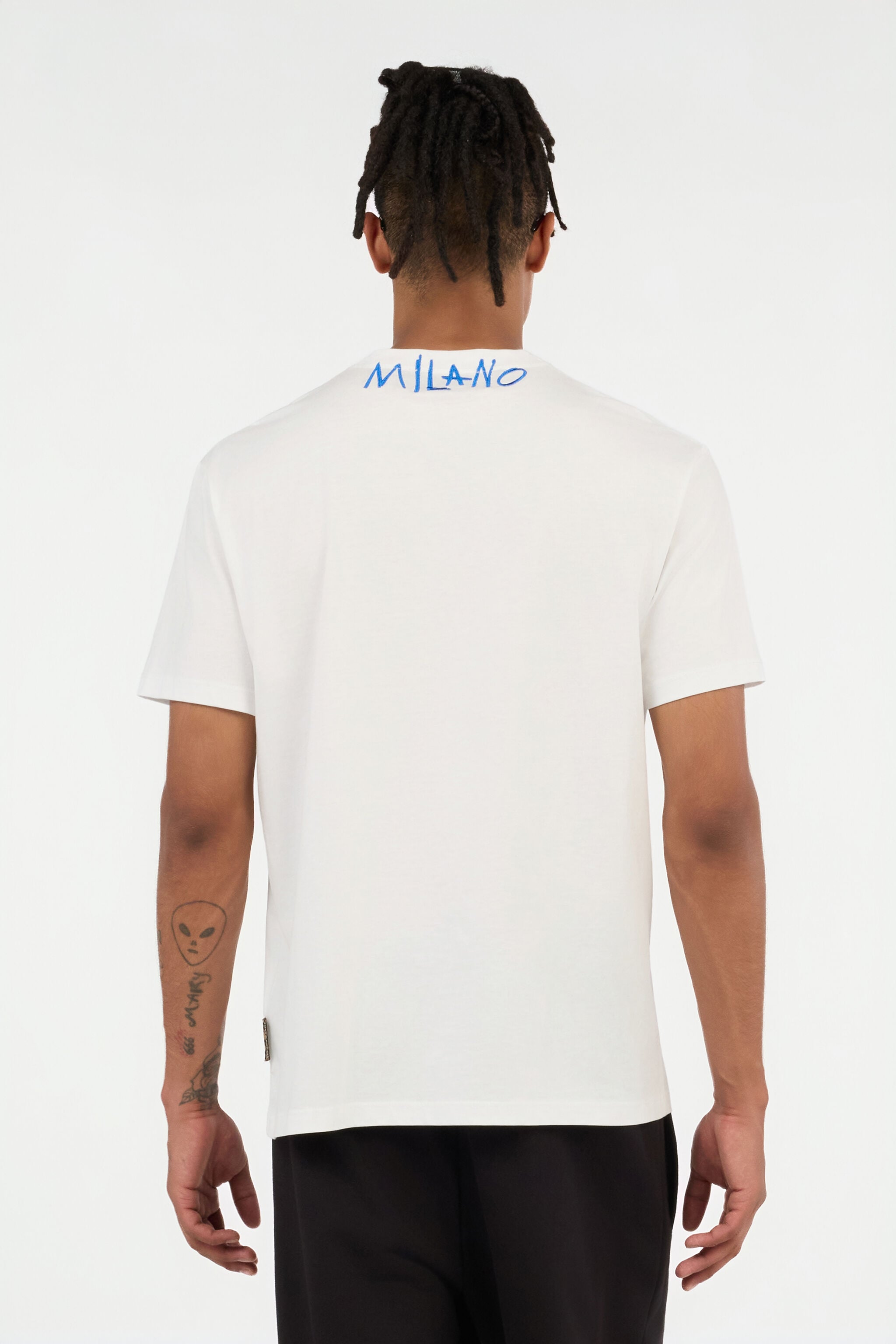 JC White T-Shirt with Graffiti Logo JC White T-Shirt with Graffiti Logo WHITE VFT047-VF091
