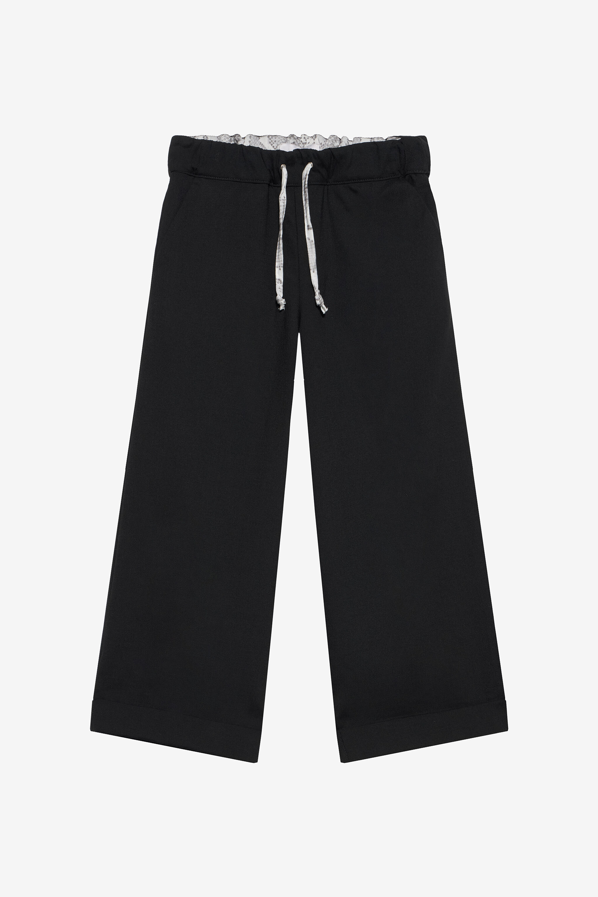 JU Schwarze Wide-Leg-Hose JU Schwarze Wide-Leg-Hose BLACK/P.G. XJT22K-GA108