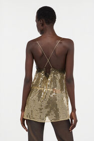 RC Top Dorato Con Pizzo E Paillettes GOLD WWT607-TR007