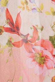 RC Caftano in Seta Miami Flowers GREEN/FUCHSIA WQW017-HNR32