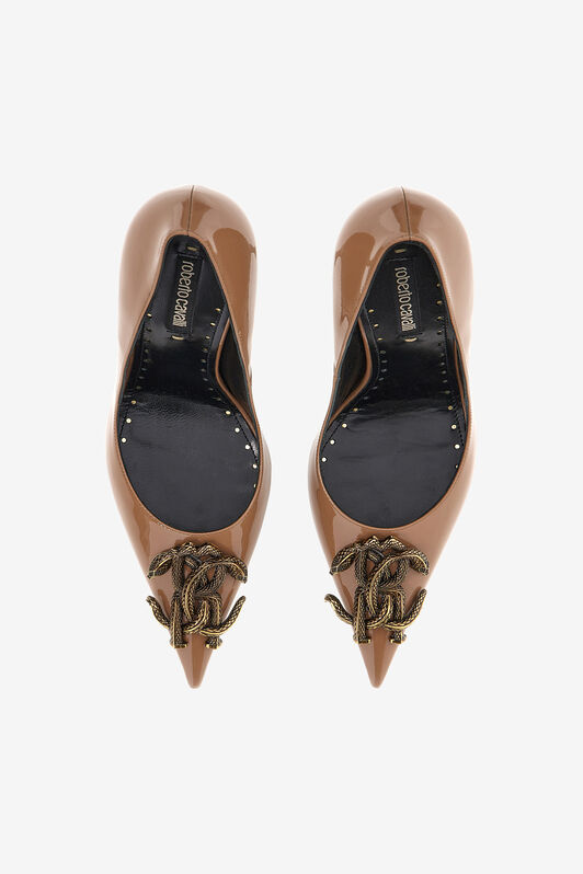 RC Décolleté with Monogram Mirror Snake Marron SKS010-PZ133