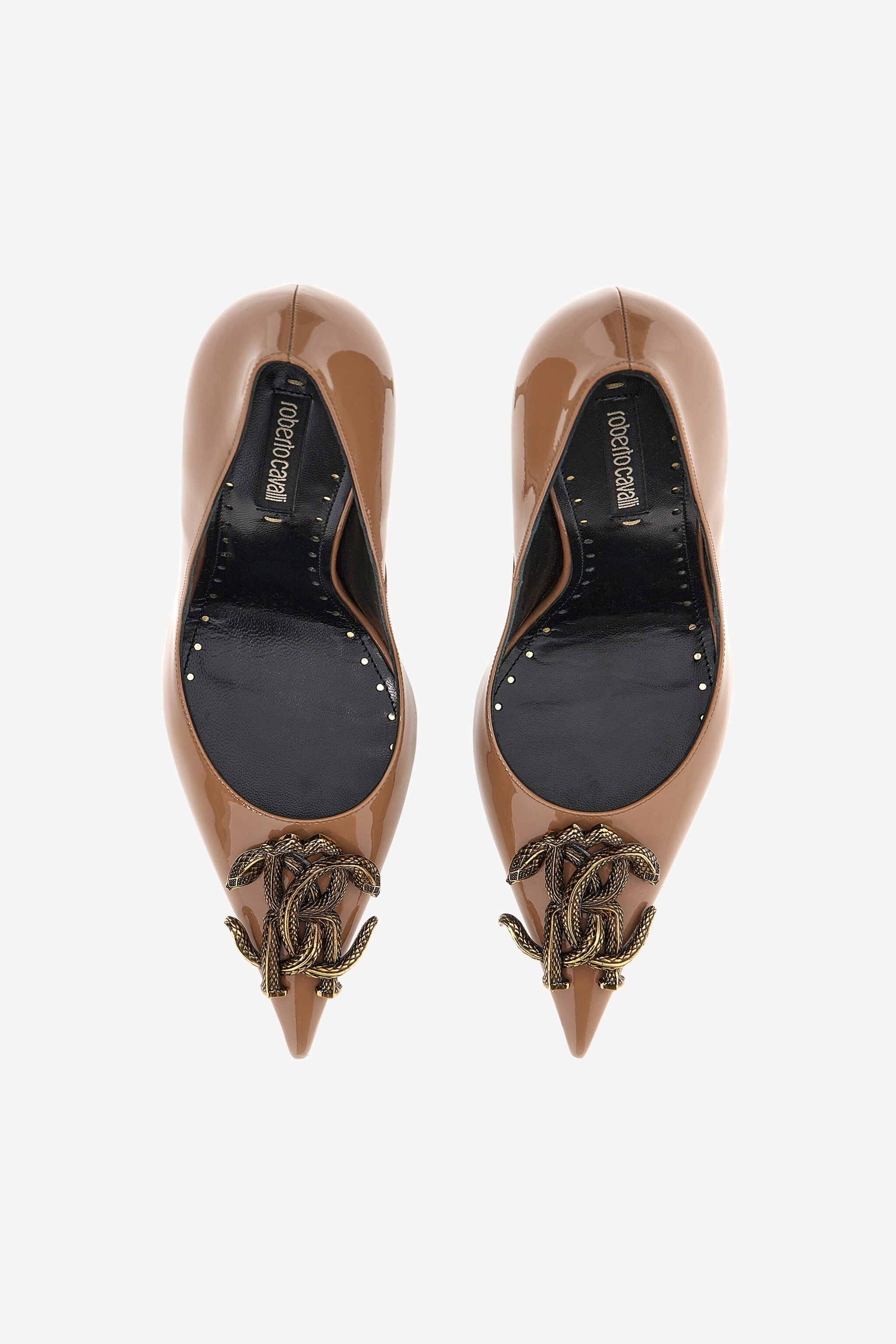 RC Décolleté with Monogram Mirror Snake Marron SKS010-PZ133