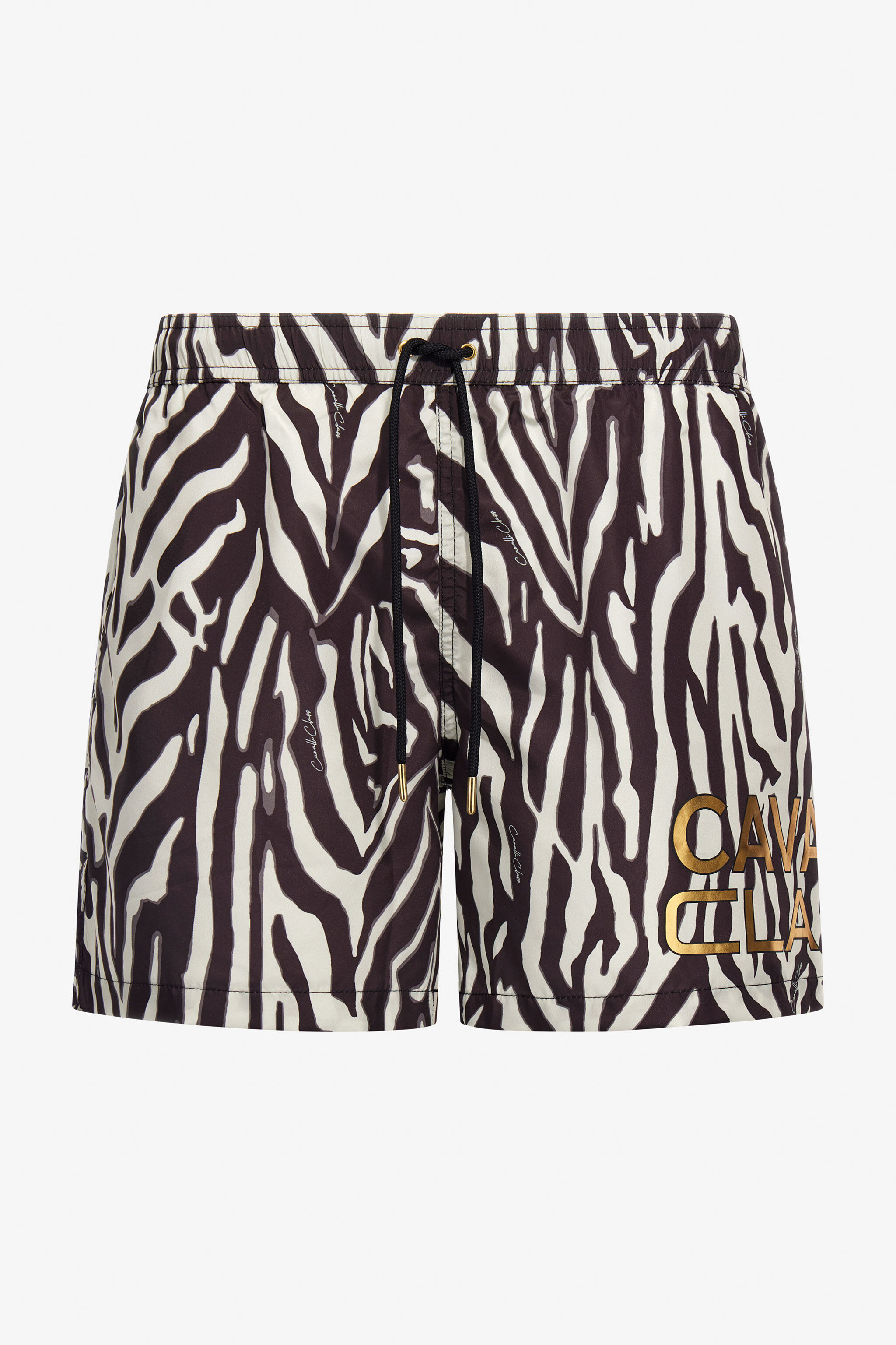 Zebra print swim trunks in White for Men | Roberto Cavalli®