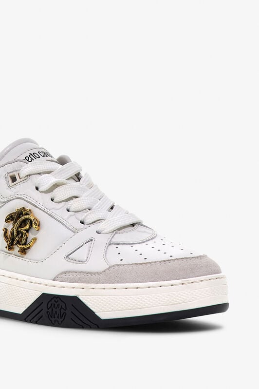 RC Sneaker Mit Jaguar Skin Print Und Monogram RC RC Sneaker Mit Jaguar Skin Print Und Monogram RC Weiß SKS044-PZA01