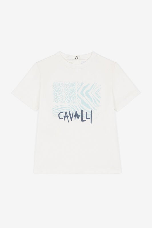 JU Animalier Patchwork-Print T-Shirt JU Animalier Patchwork-Print T-Shirt Light blue OJT638-JV025