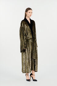 RC Fil Coupé Leopard Print Coat BLACK/GOLD WKT502-FT061