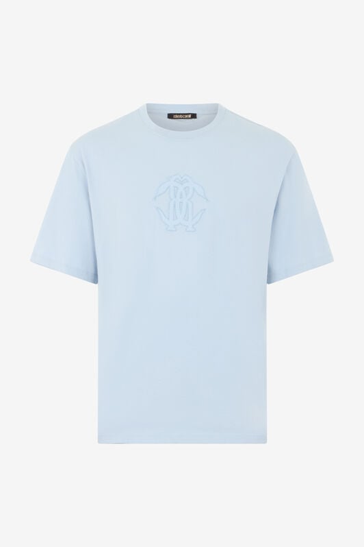 RC Hellblaues T-Shirt mit gesticktem Logo RC Hellblaues T-Shirt mit gesticktem Logo BLUE SKY SOT60D-JD001