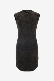 JC Rib-Knit Mini Dress With JC Monogram Black UFT163-UF229