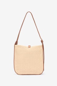RC Sac épaule moyen tressé beige Marron clair UWB007-PZI06