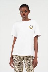RC T-shirt in Cotone con Tigri WHITE WQT62B-JD028