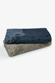 HO Grand Foulard Jacquard Imprimé Motif Félin SAND VALH02-IH011
