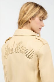JC Giacca Con Logo Borchie Marrone chiaro UFP003-UF268